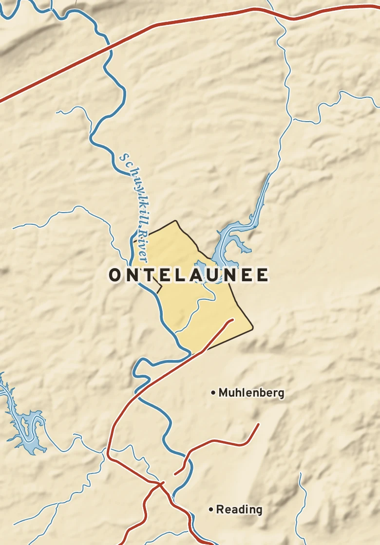 Atlas plate of Ontelaunee, Pennsylvania.