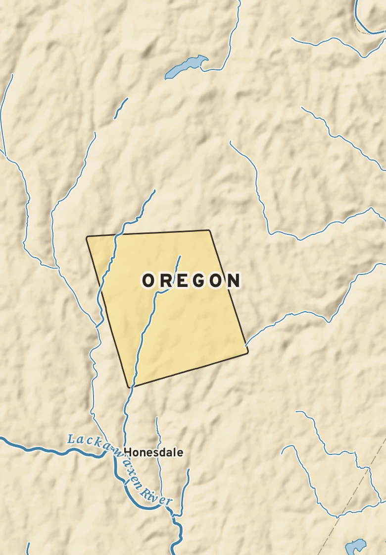 Atlas plate of Oregon, Pennsylvania.