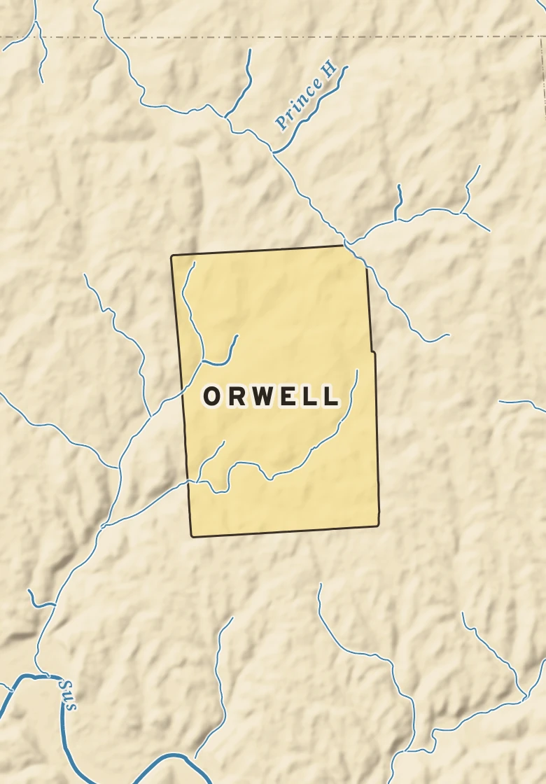 Atlas plate of Orwell, Pennsylvania.