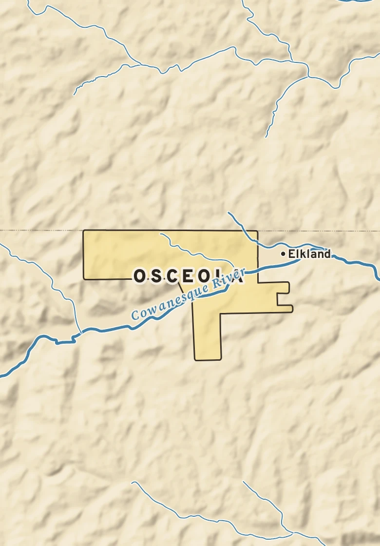 Atlas plate of Osceola, Pennsylvania.