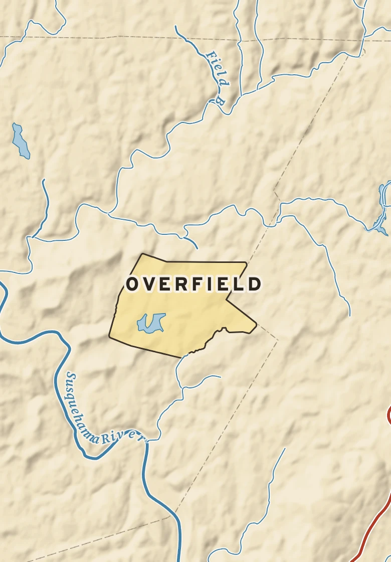 Atlas plate of Overfield, Pennsylvania.