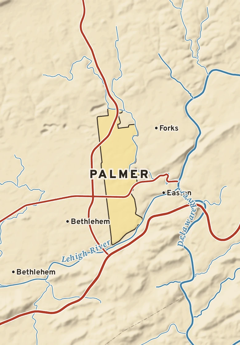 Atlas plate of Palmer, Pennsylvania.