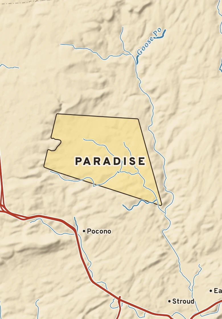 Atlas plate of Paradise, Pennsylvania.