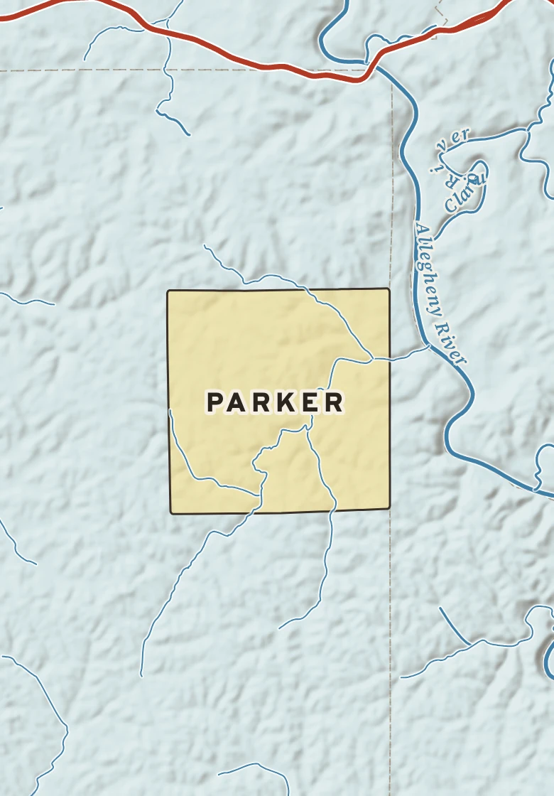 Atlas plate of Parker, Pennsylvania.
