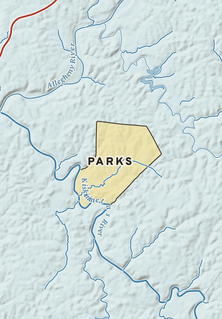 Atlas plate of Parks, Pennsylvania.