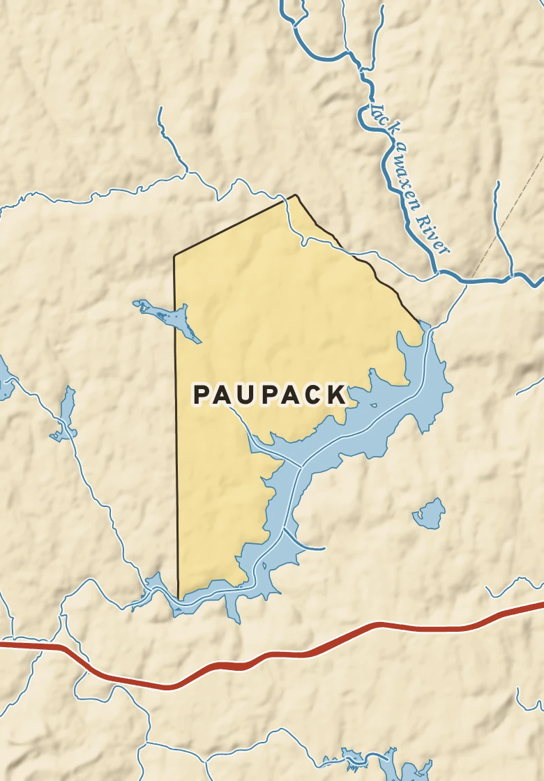 Atlas plate of Paupack, Pennsylvania.