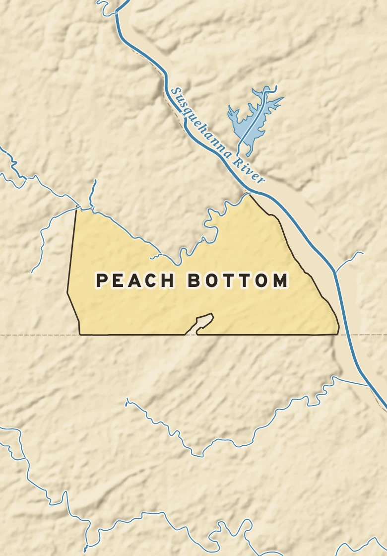 Atlas plate of Peach Bottom, Pennsylvania.