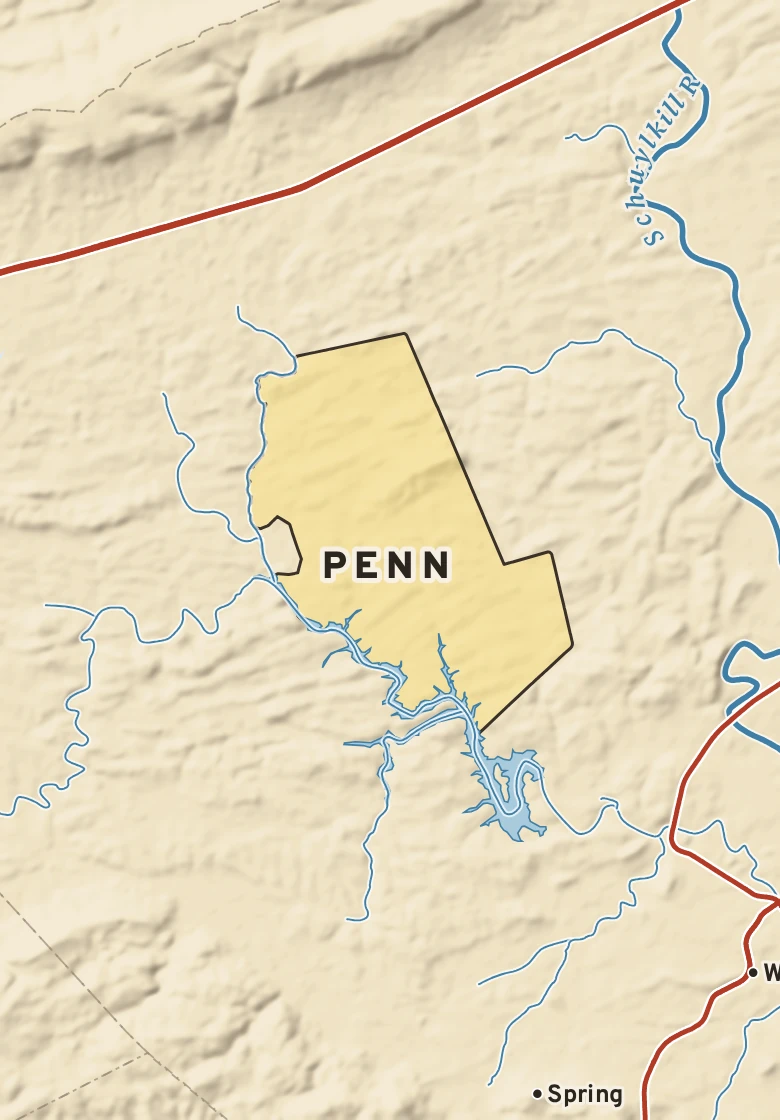 Atlas plate of Penn, Pennsylvania.