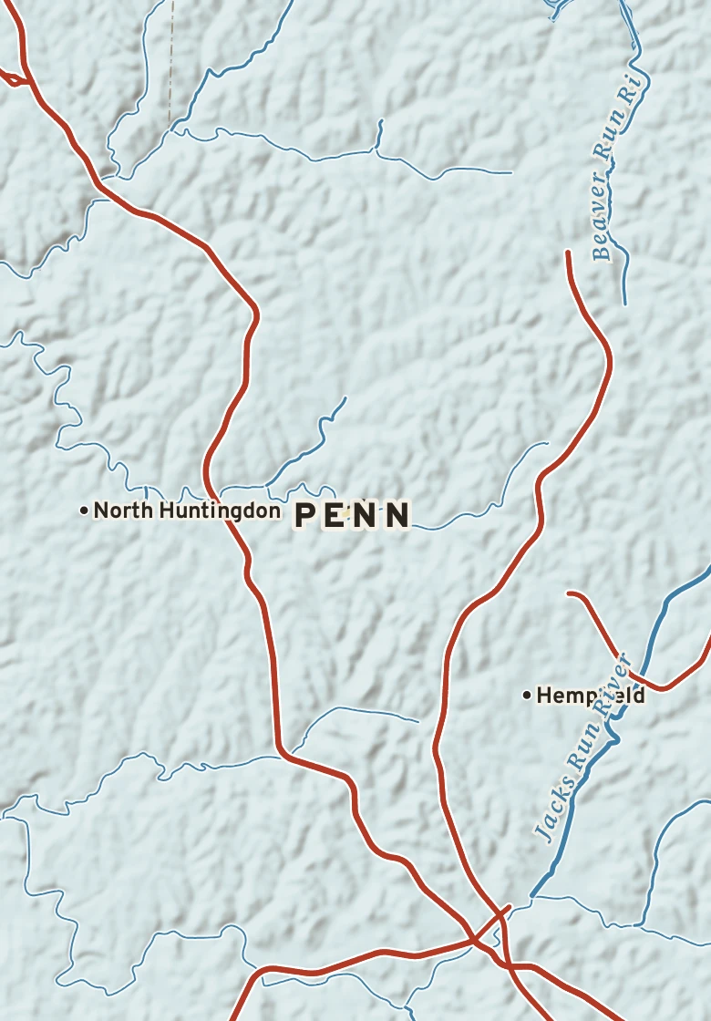 Atlas plate of Penn, Pennsylvania.