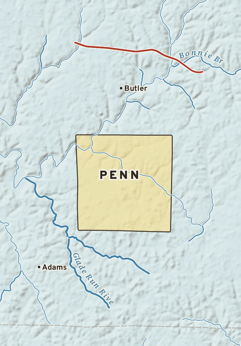 Atlas plate of Penn, Pennsylvania.
