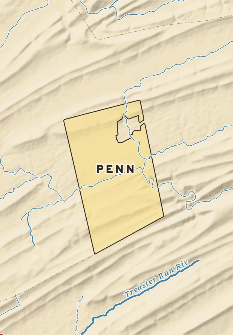 Atlas plate of Penn, Pennsylvania.