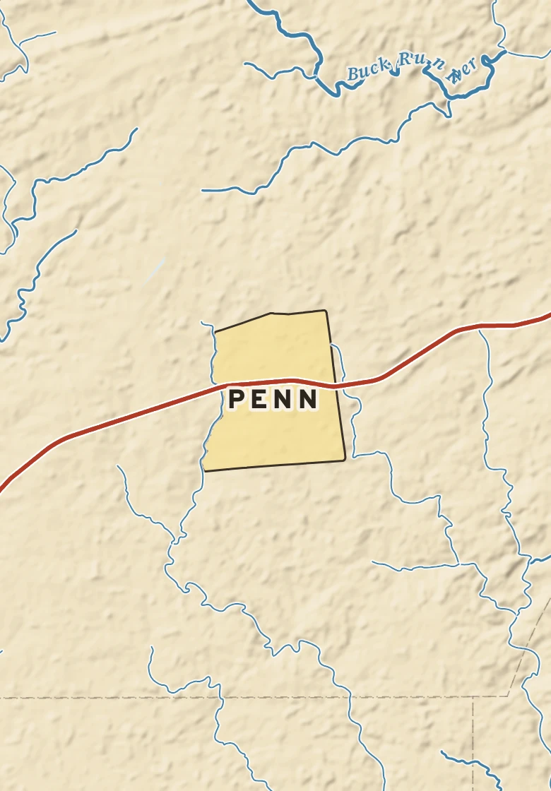Atlas plate of Penn, Pennsylvania.