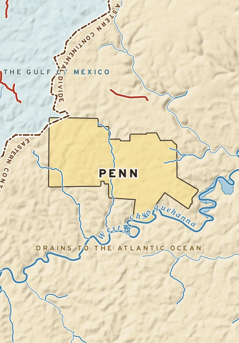 Atlas plate of Penn, Pennsylvania.