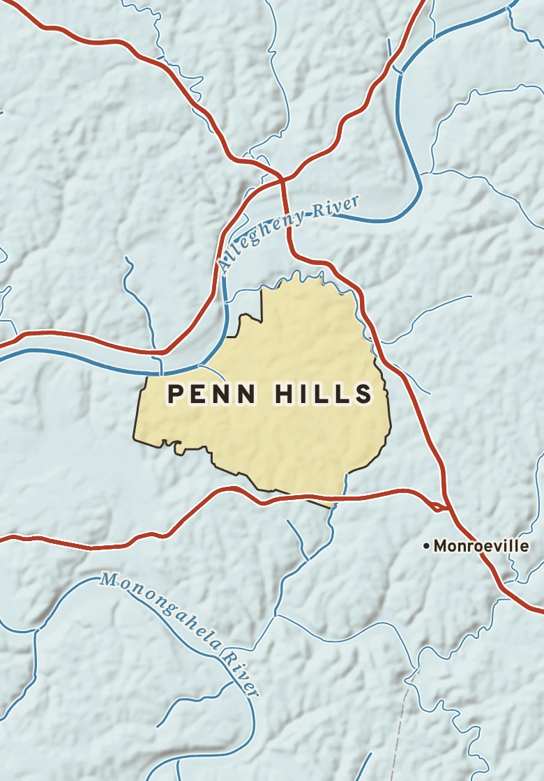 Atlas plate of Penn Hills, Pennsylvania.