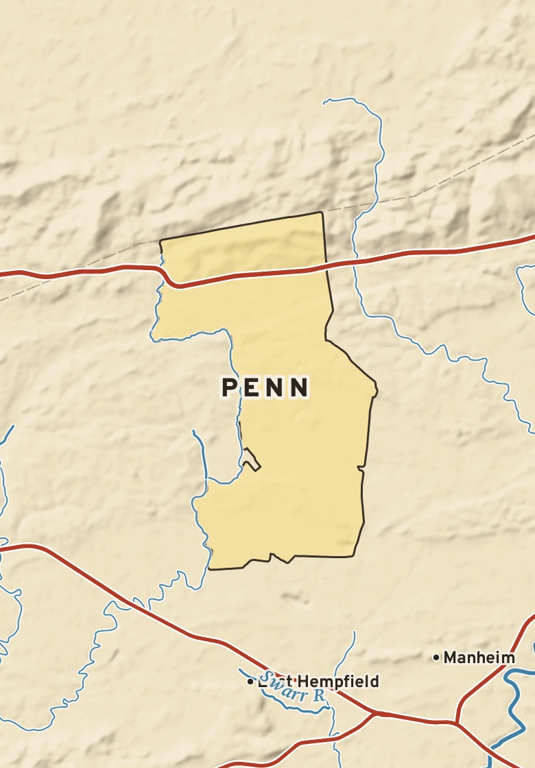 Atlas plate of Penn, Pennsylvania.