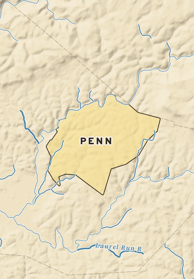Atlas plate of Penn, Pennsylvania.