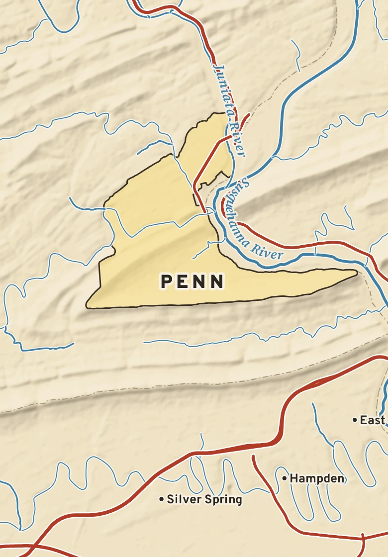 Atlas plate of Penn, Pennsylvania.