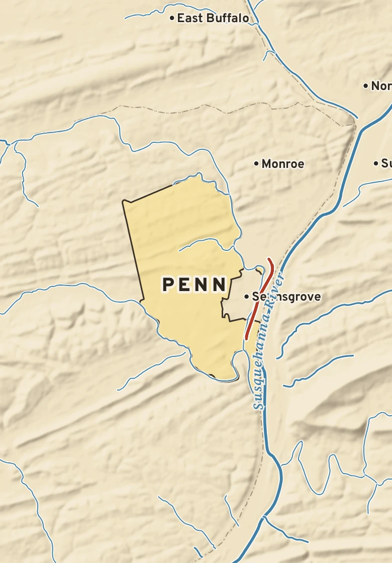 Atlas plate of Penn, Pennsylvania.