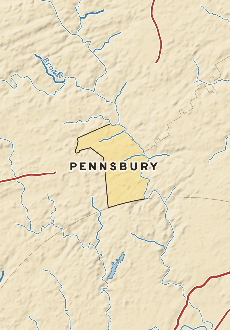 Atlas plate of Pennsbury, Pennsylvania.