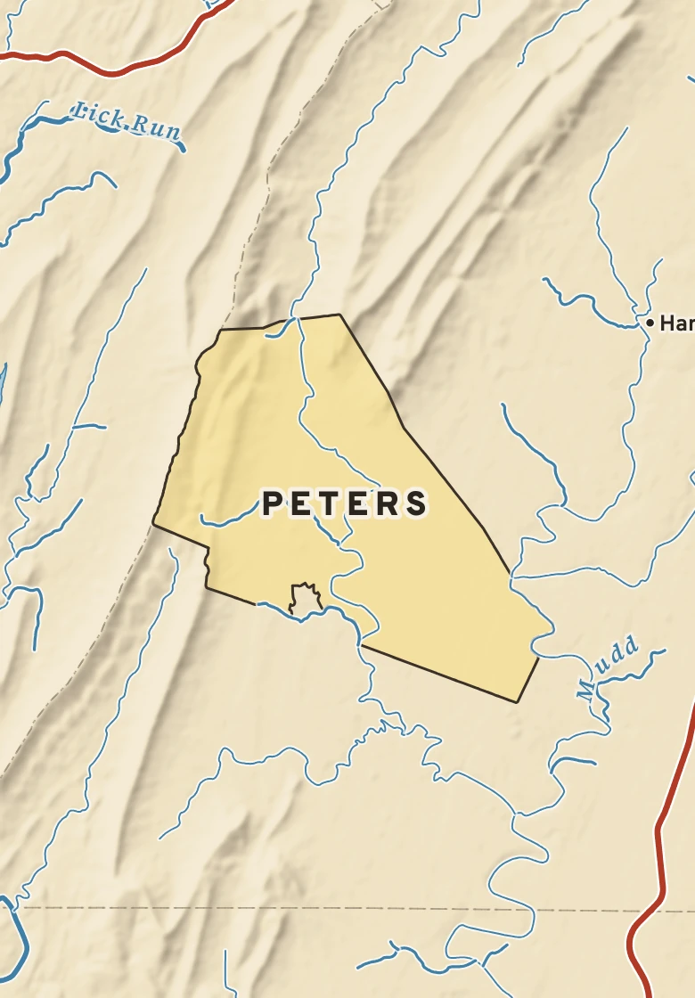 Atlas plate of Peters, Pennsylvania.