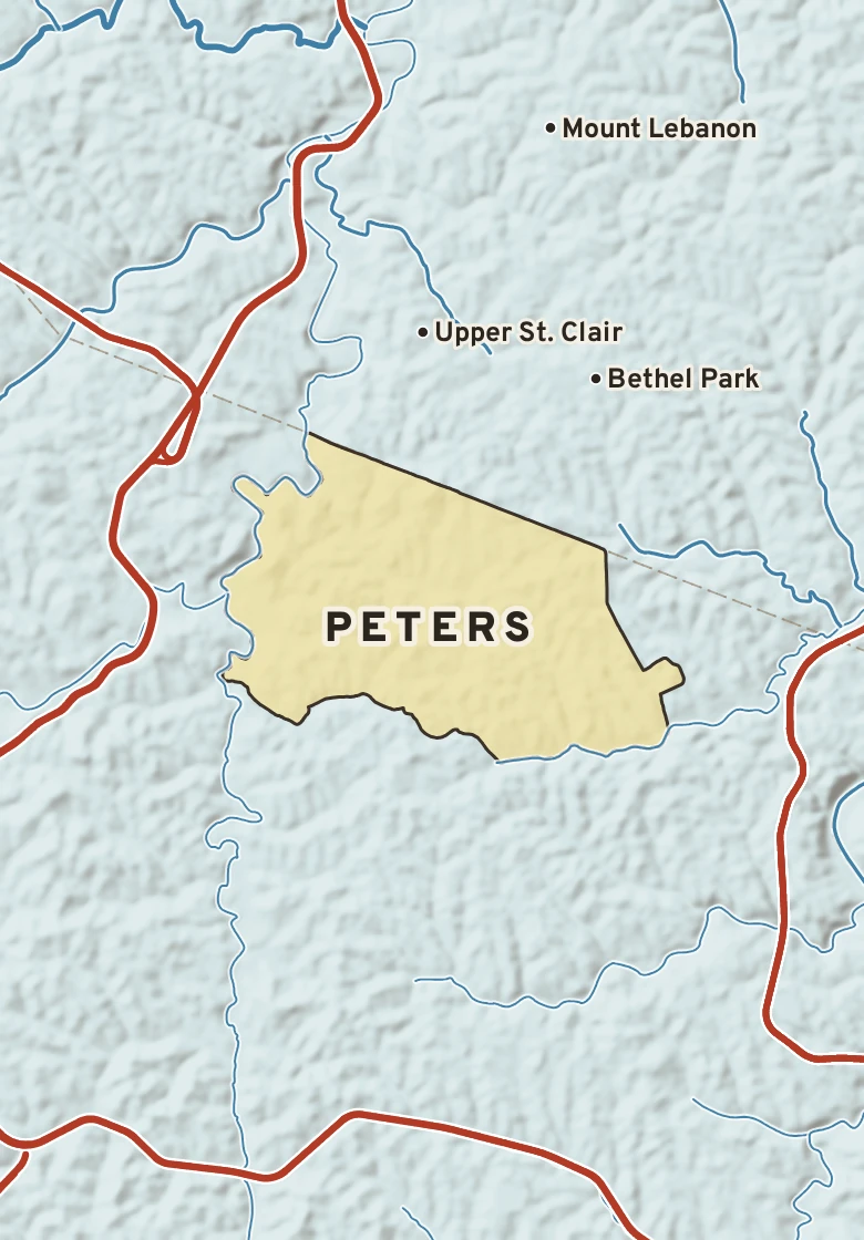 Atlas plate of Peters, Pennsylvania.