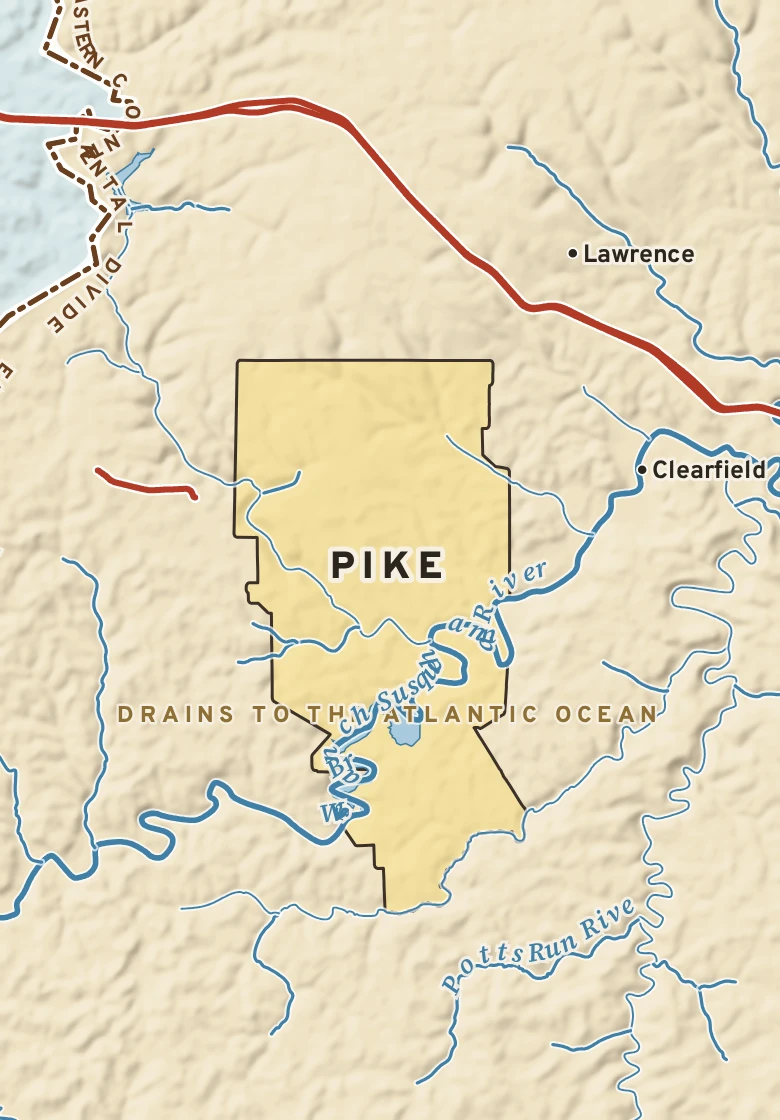 Atlas plate of Pike, Pennsylvania.