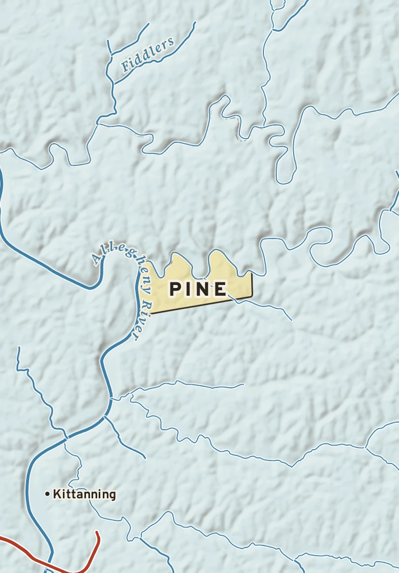 Atlas plate of Pine, Pennsylvania.