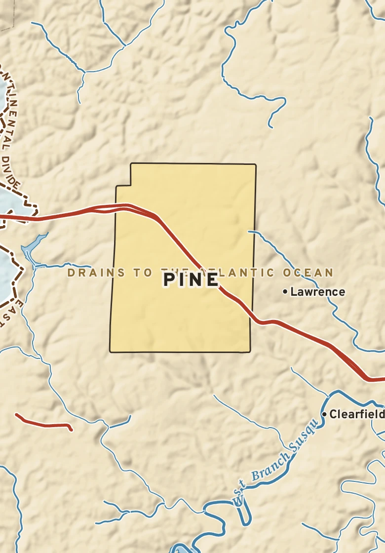 Atlas plate of Pine, Pennsylvania.