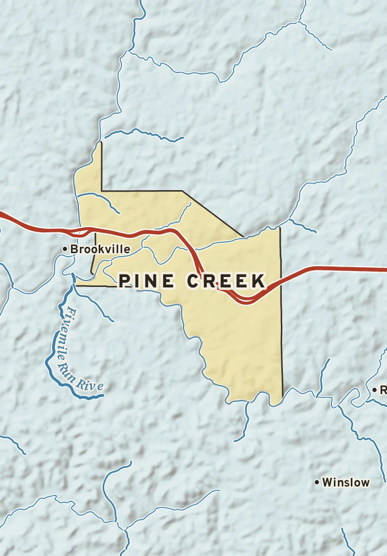 Atlas plate of Pine Creek, Pennsylvania.