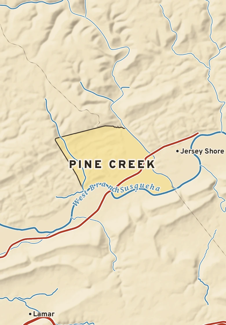 Atlas plate of Pine Creek, Pennsylvania.