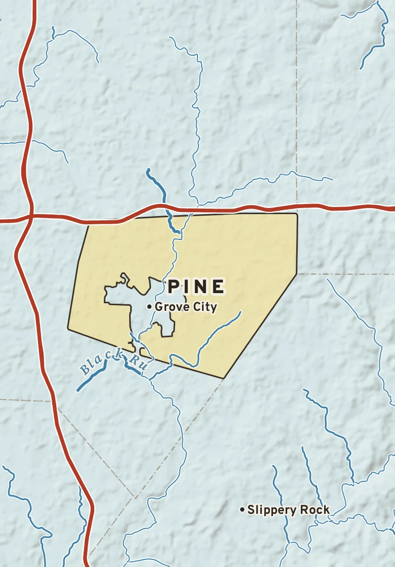 Atlas plate of Pine, Pennsylvania.