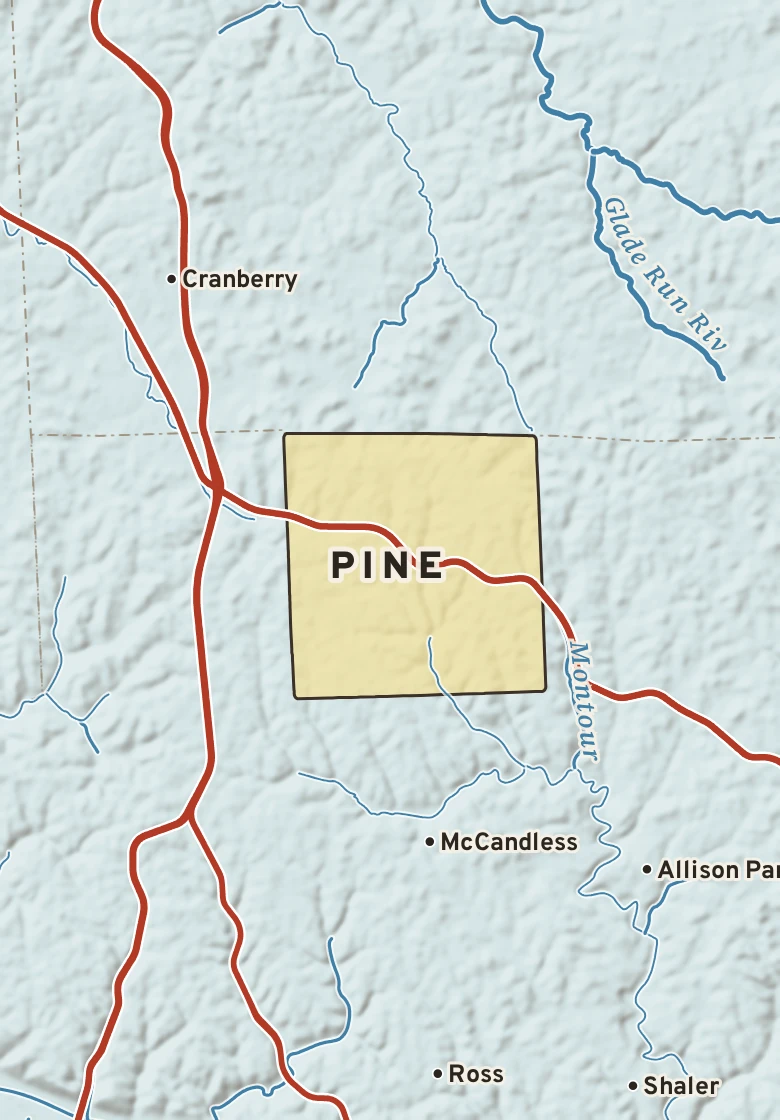 Atlas plate of Pine, Pennsylvania.