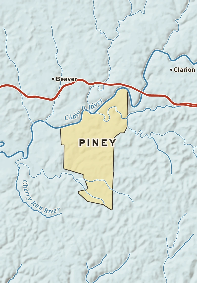 Atlas plate of Piney, Pennsylvania.