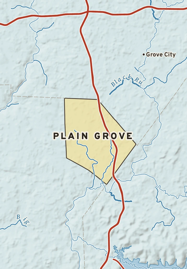 Atlas plate of Plain Grove, Pennsylvania.