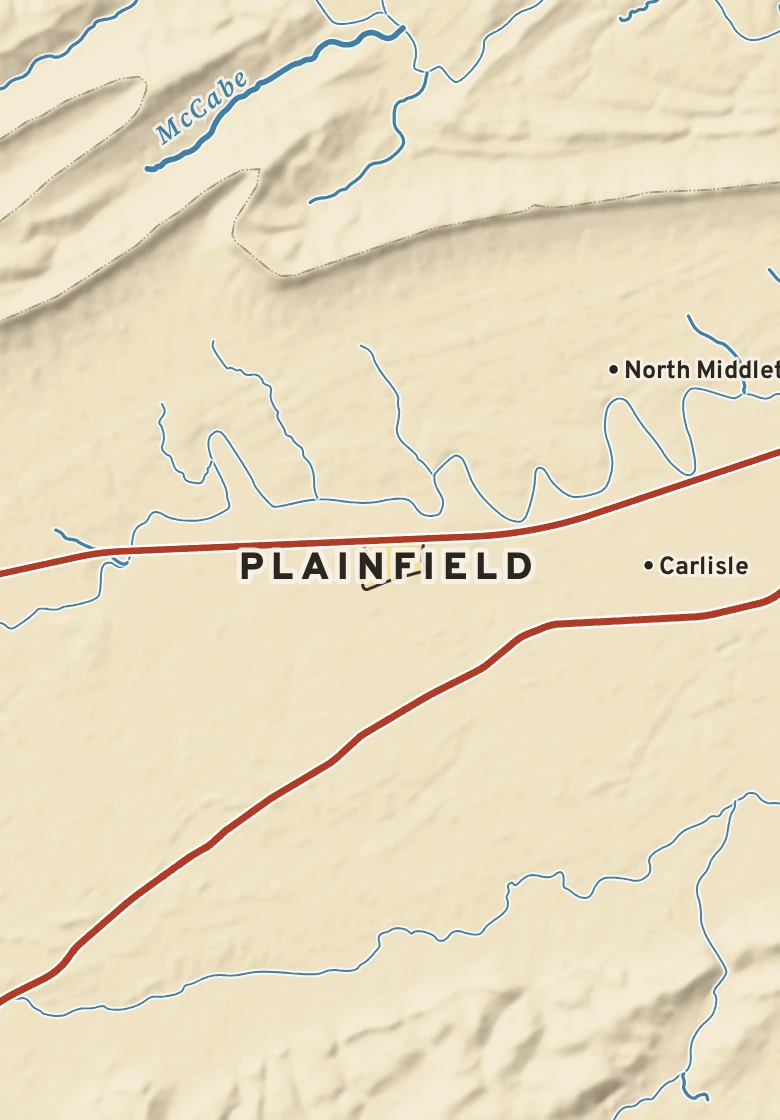 Atlas plate of Plainfield, Pennsylvania.