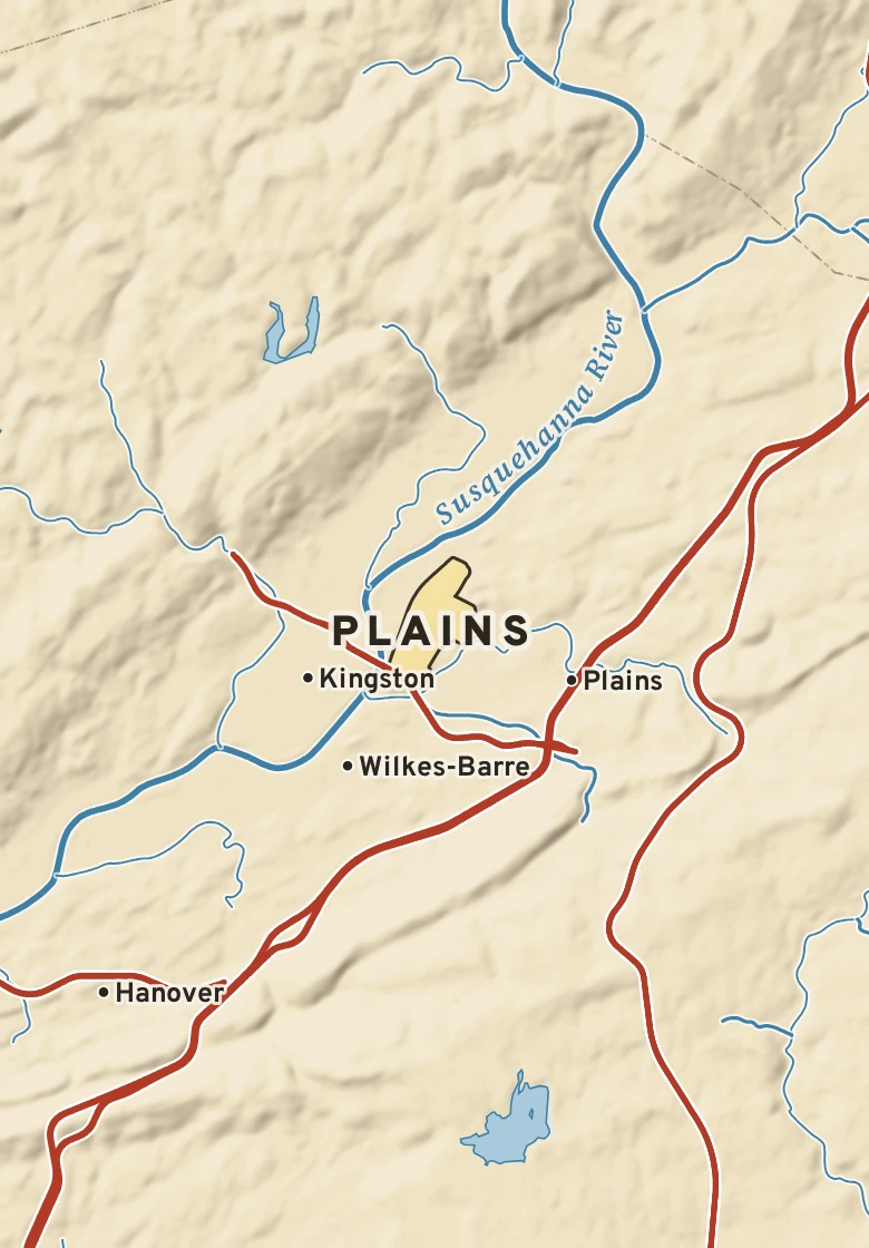 Atlas plate of Plains, Pennsylvania.