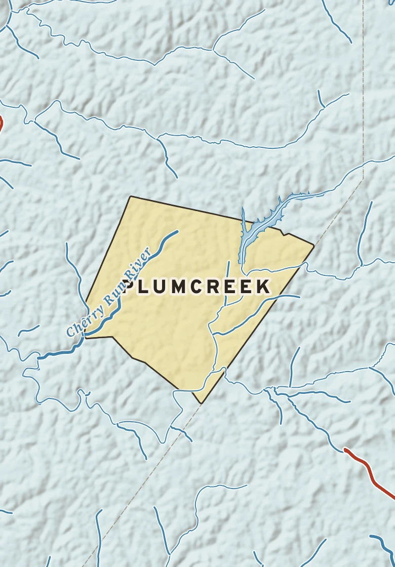 Atlas plate of Plumcreek, Pennsylvania.