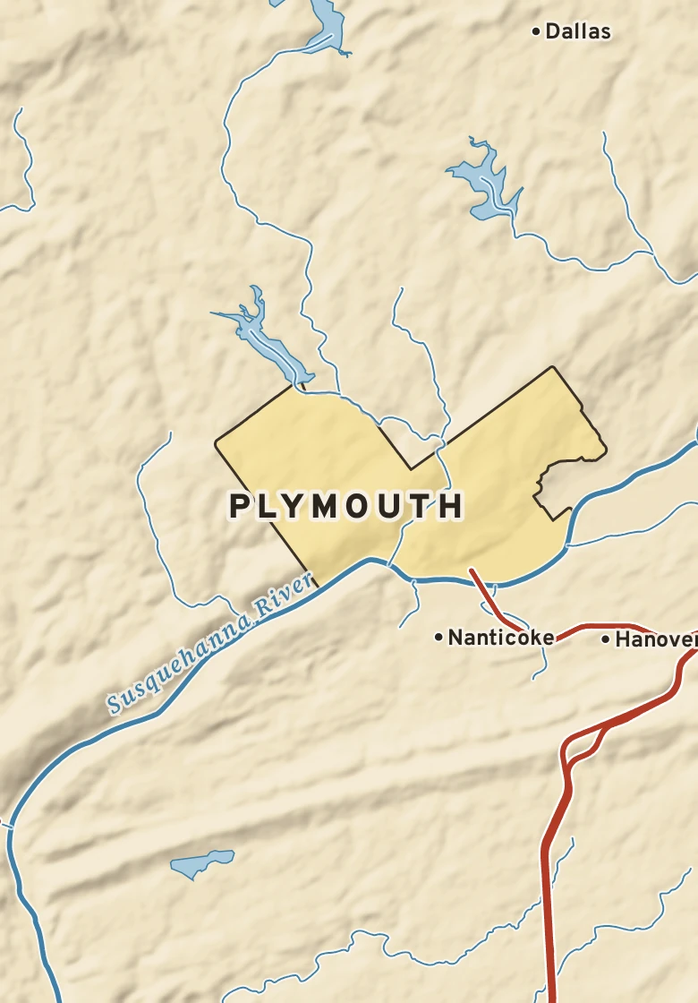Atlas plate of Plymouth, Pennsylvania.