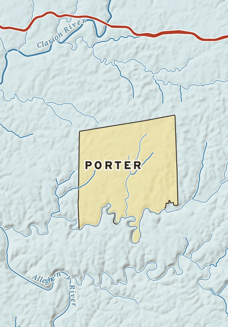 Atlas plate of Porter, Pennsylvania.