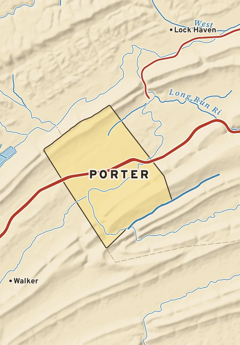 Atlas plate of Porter, Pennsylvania.