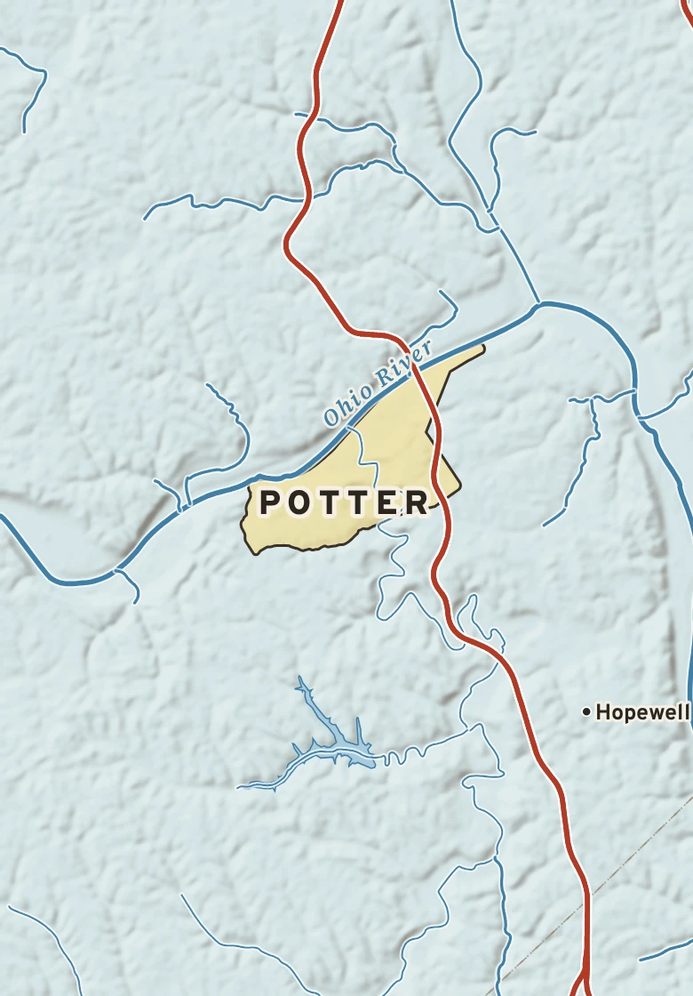 Atlas plate of Potter, Pennsylvania.