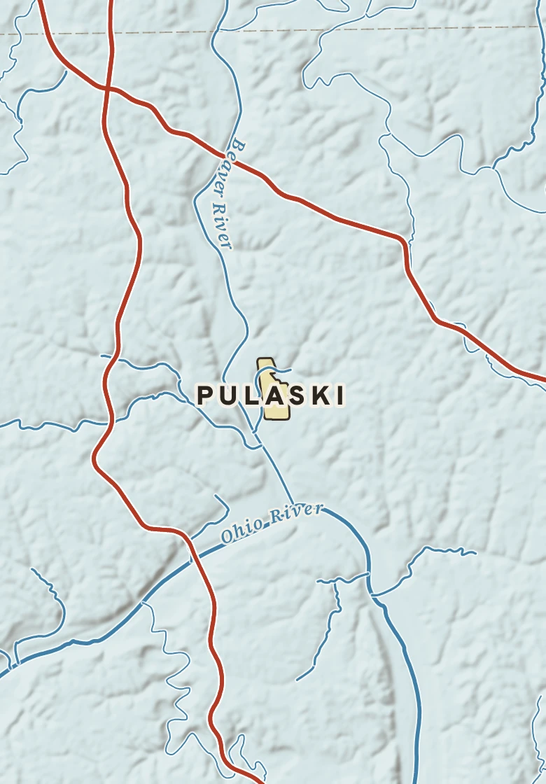 Atlas plate of Pulaski, Pennsylvania.