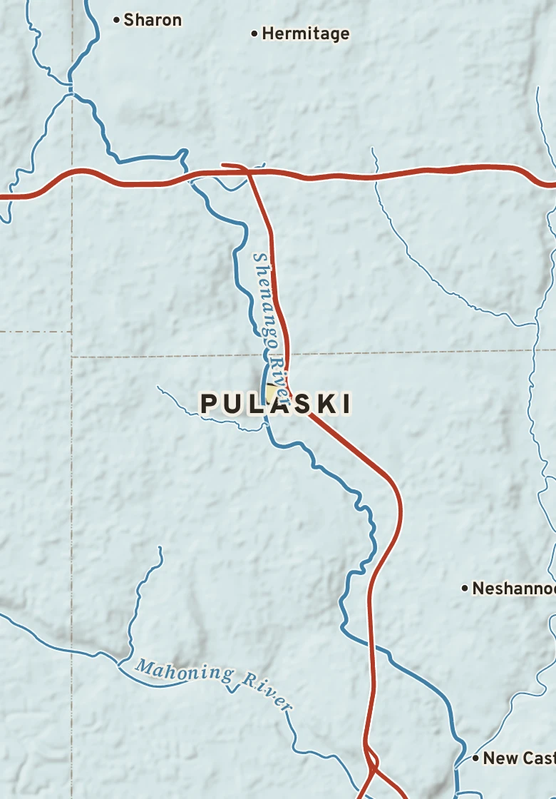 Atlas plate of Pulaski, Pennsylvania.