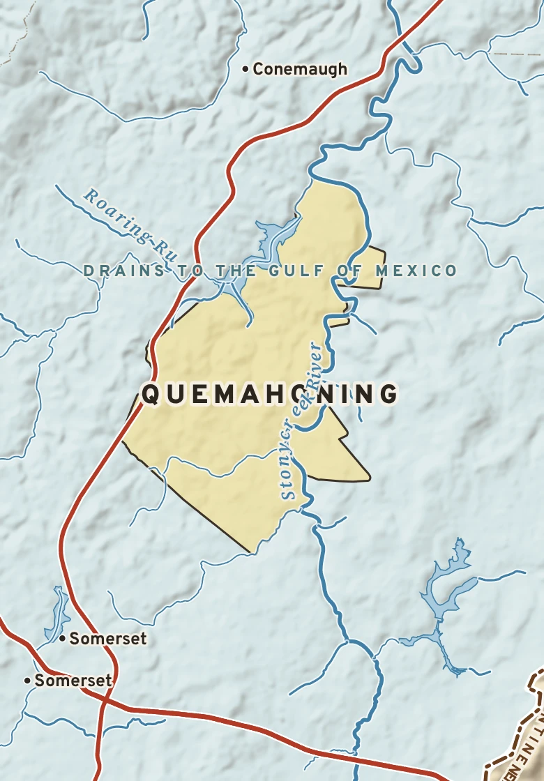 Atlas plate of Quemahoning, Pennsylvania.