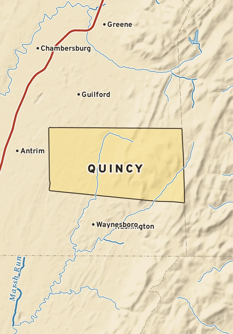 Atlas plate of Quincy, Pennsylvania.