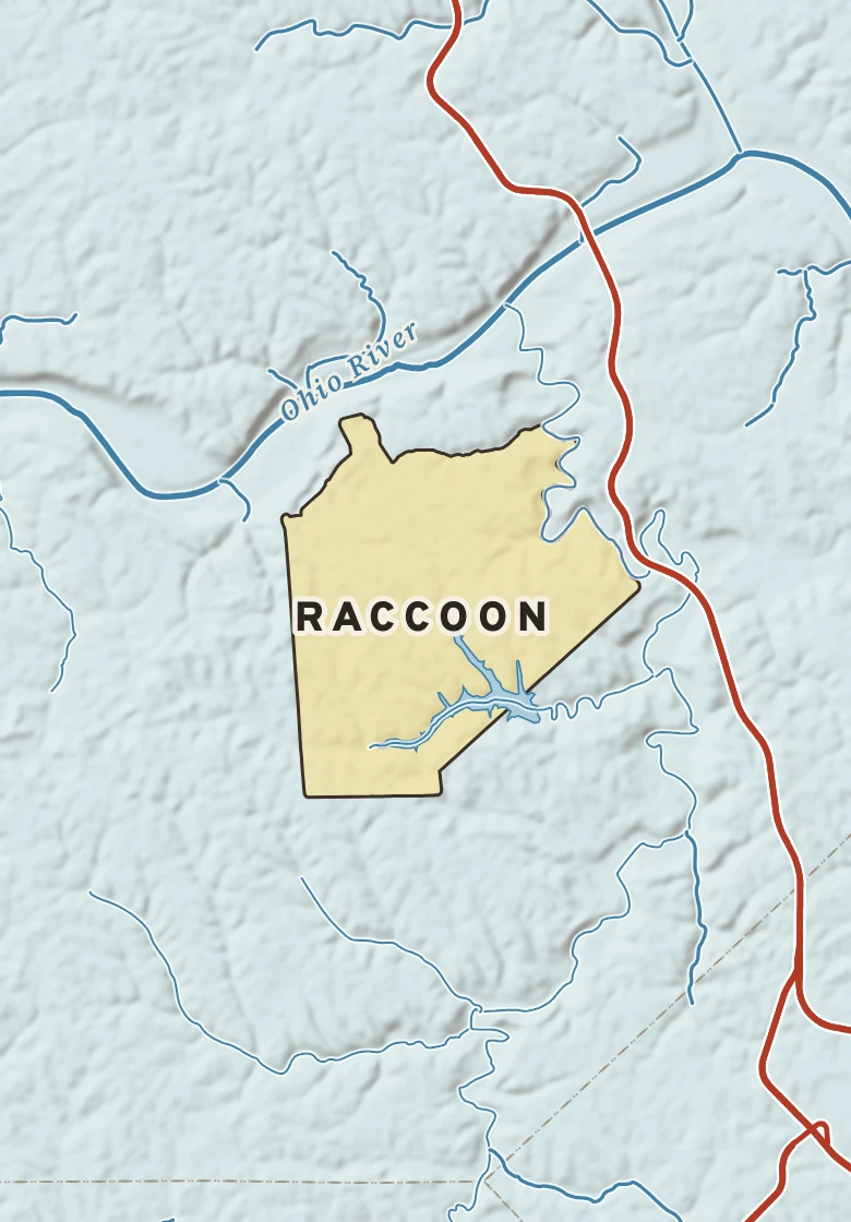 Atlas plate of Raccoon, Pennsylvania.
