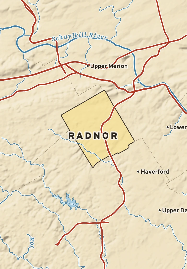 Atlas plate of Radnor, Pennsylvania.