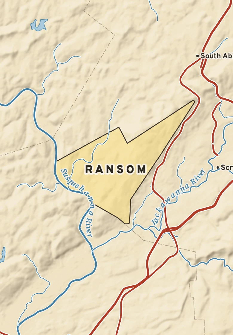 Atlas plate of Ransom, Pennsylvania.