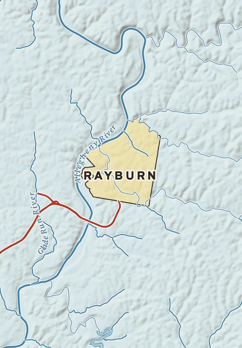Atlas plate of Rayburn, Pennsylvania.