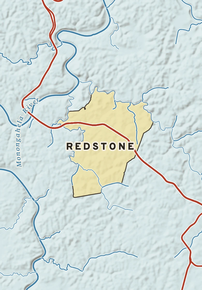 Atlas plate of Redstone, Pennsylvania.